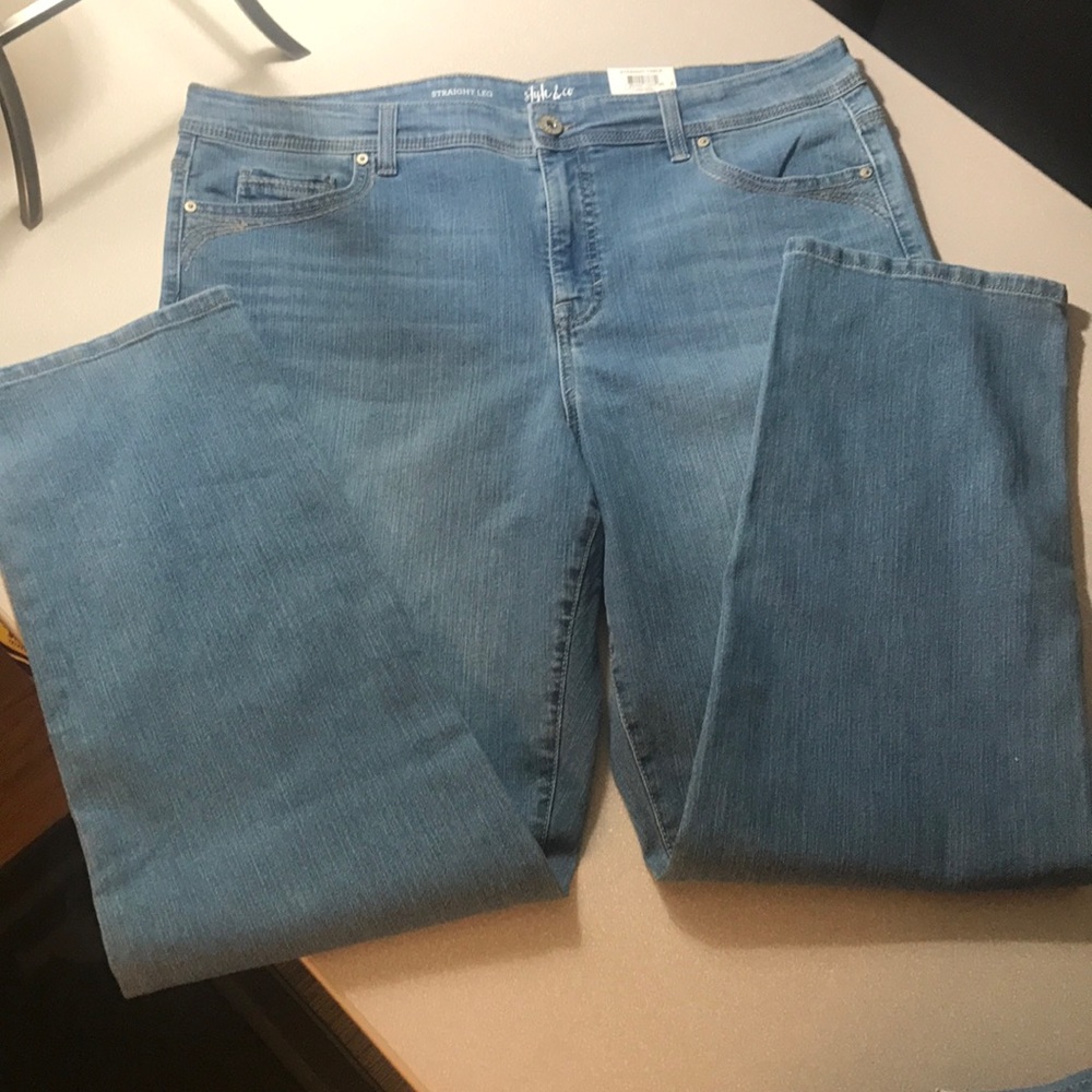 Style & Co straight jeans high rise sz 18 NEW!